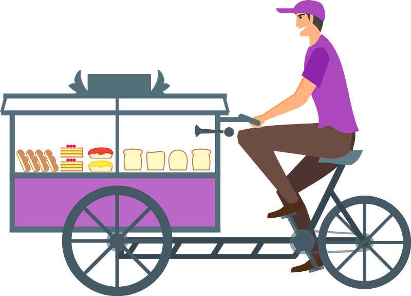 Bread Seller with Cart