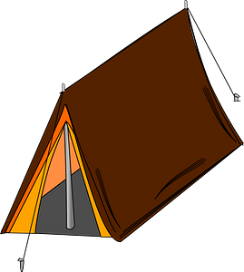 Brown and Yellow Little Tent
