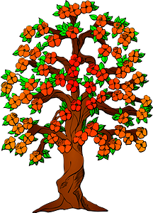 Red Blossoms on a Tree