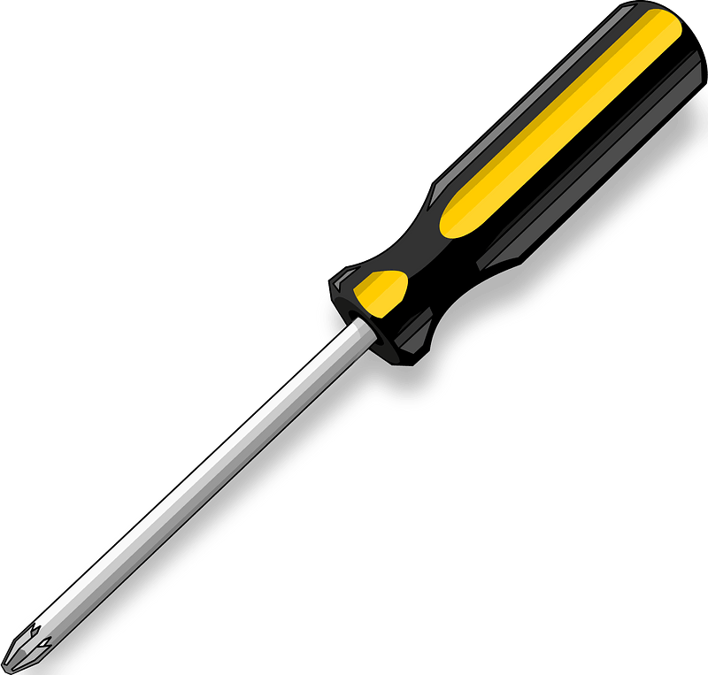 Black and Yellow Screwdriver