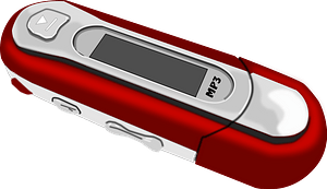 A Red Old Style Mp3 Player