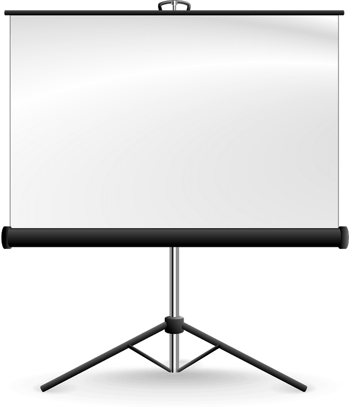 Portable Projection Screen - Black and White