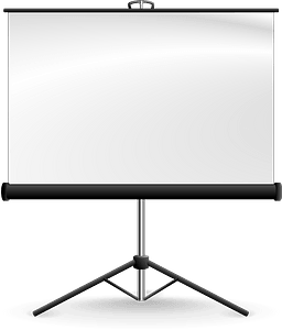 Portable Projection Screen - Black and White
