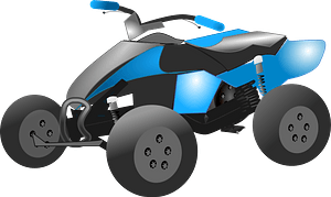 Blue All Terrain Vehicle