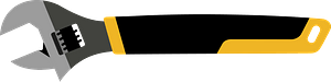 Black and Yellow Adjustable Spanner