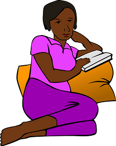 African Woman Reading