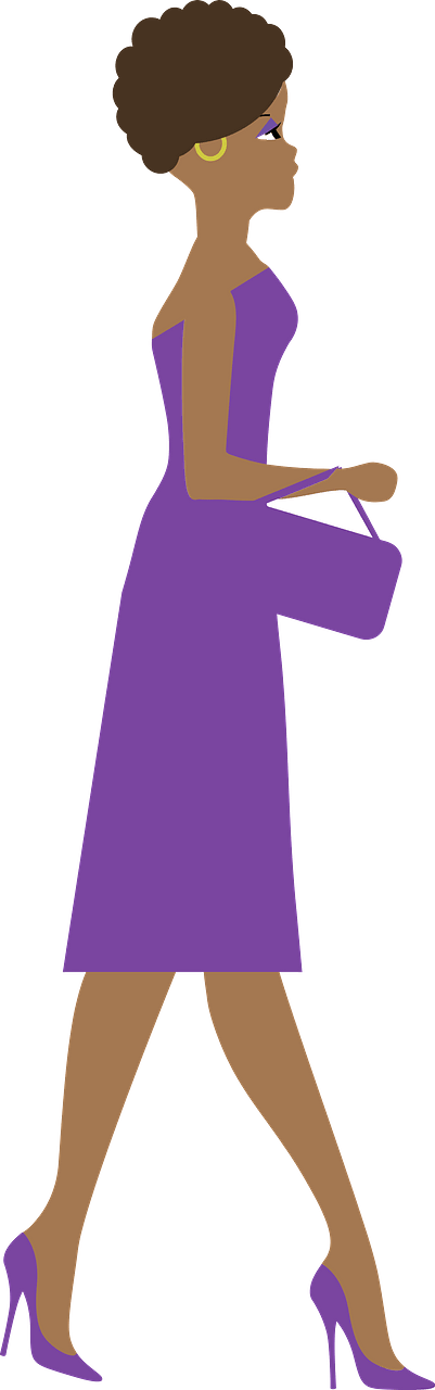 African Woman Side View