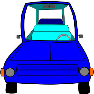 Voiture bleue