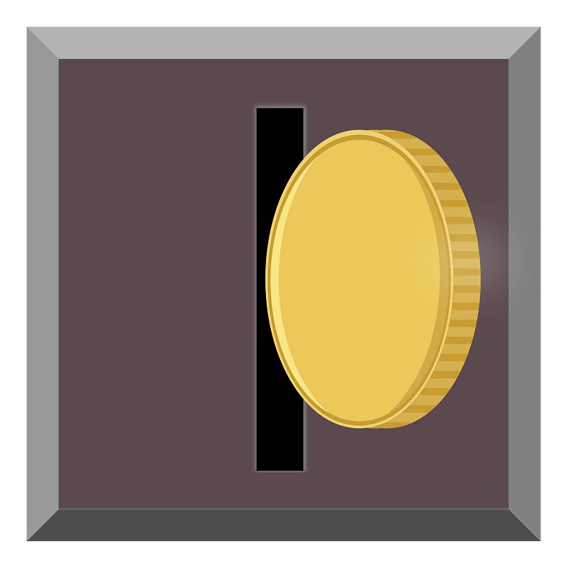 Money going into the slot