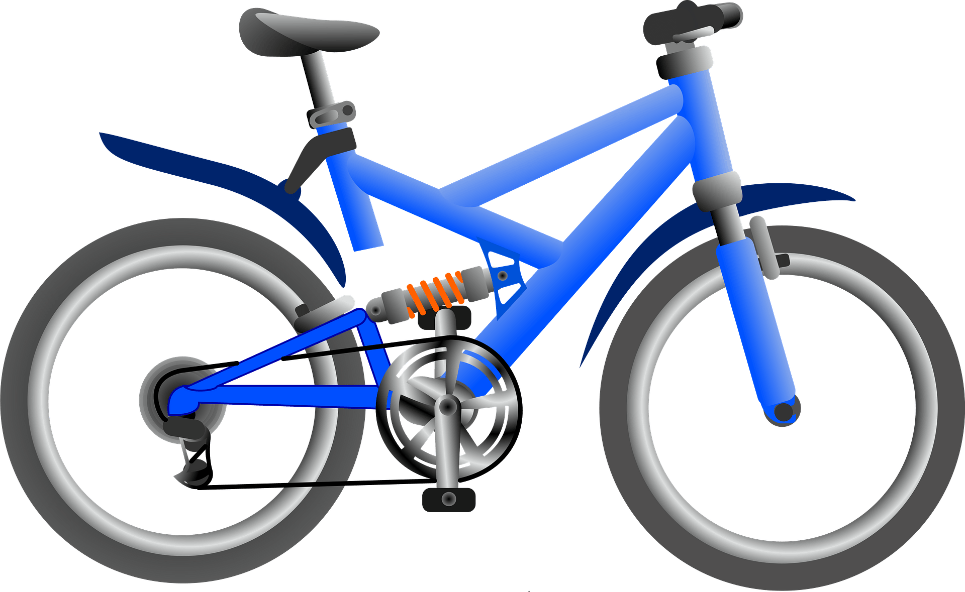 Blue Bike Free vector clipart images on creazilla