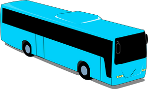 Blue Tour Bus