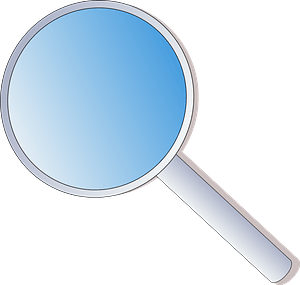 Magniflying Glass tilted to the left