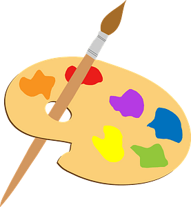 Artists Palette and Brush