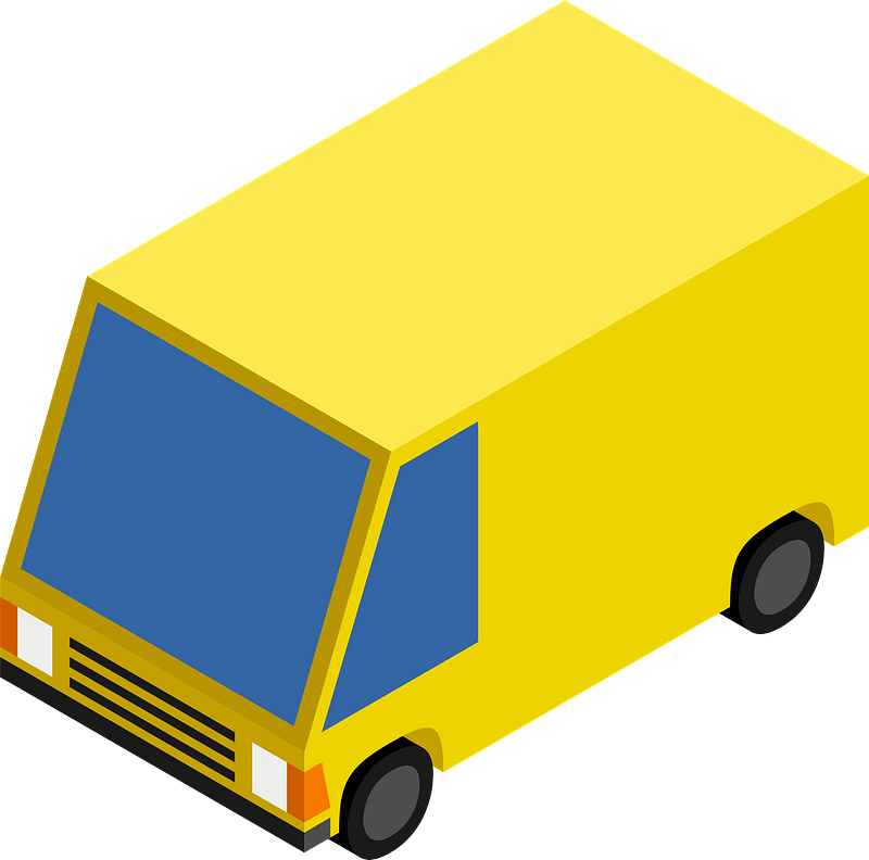 Isometric Yellow Van
