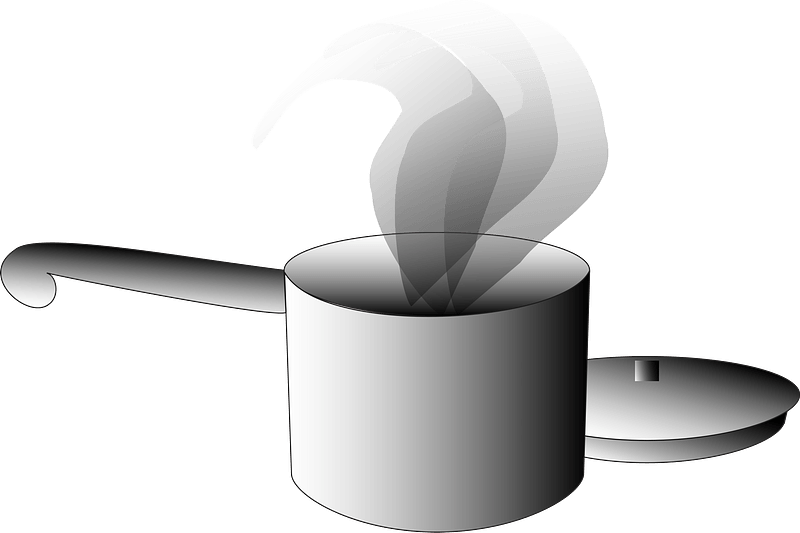 Pot with Lid - Black and White