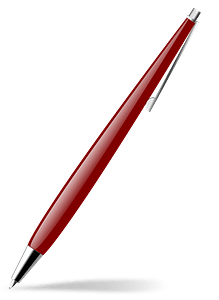 Red Glossy Pen