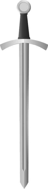 Classic Medieval Sword - Black and White