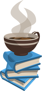 Stack of Hardcover Books and Cup of Coffee