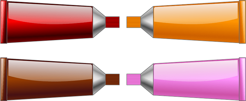 Color Tubes - Red, Brown, Orange, and Pink