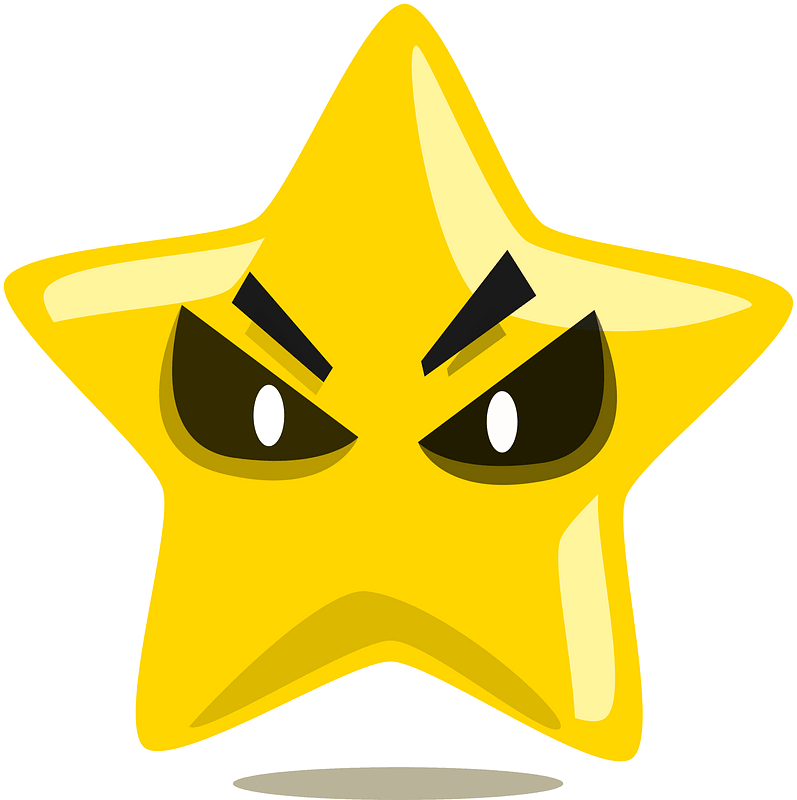 Evil Star Character - Free vector clipart images on creazilla.com