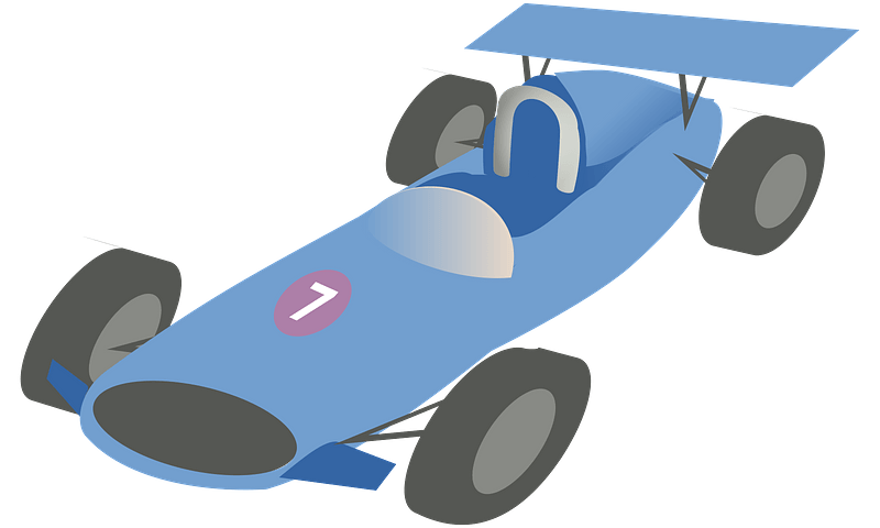 Blue Formula 1 Car