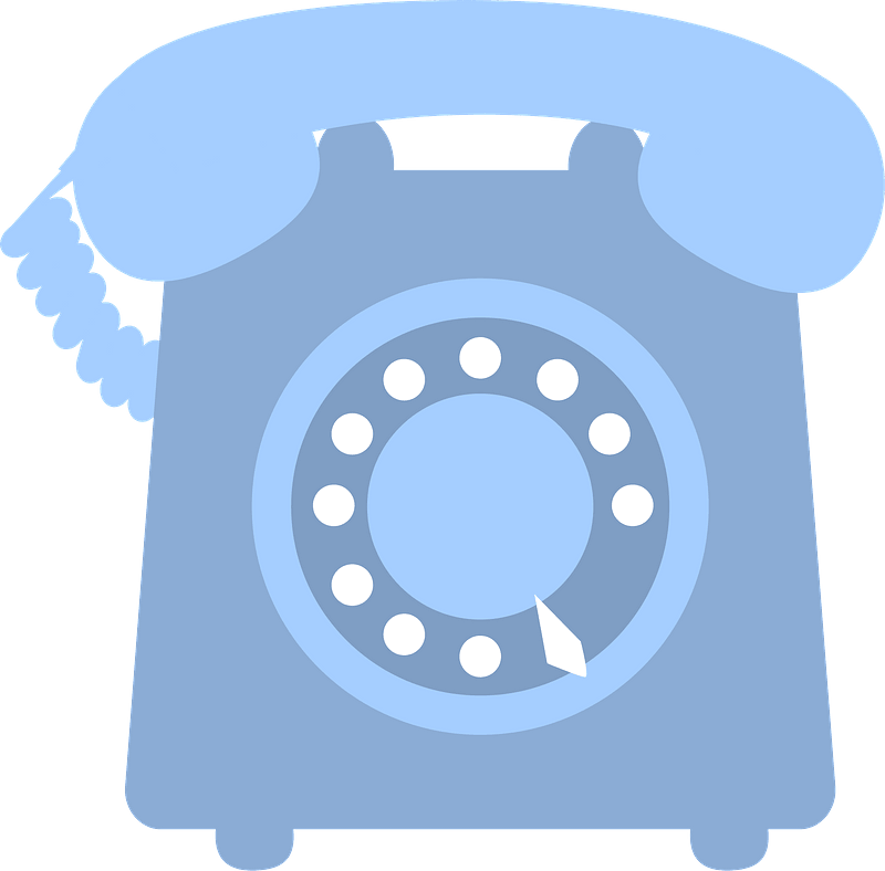 Blue Rotary Telephone