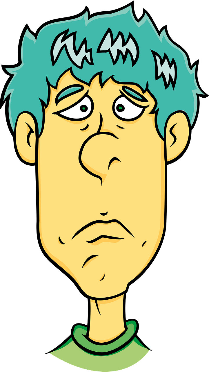 Face of Sad Man