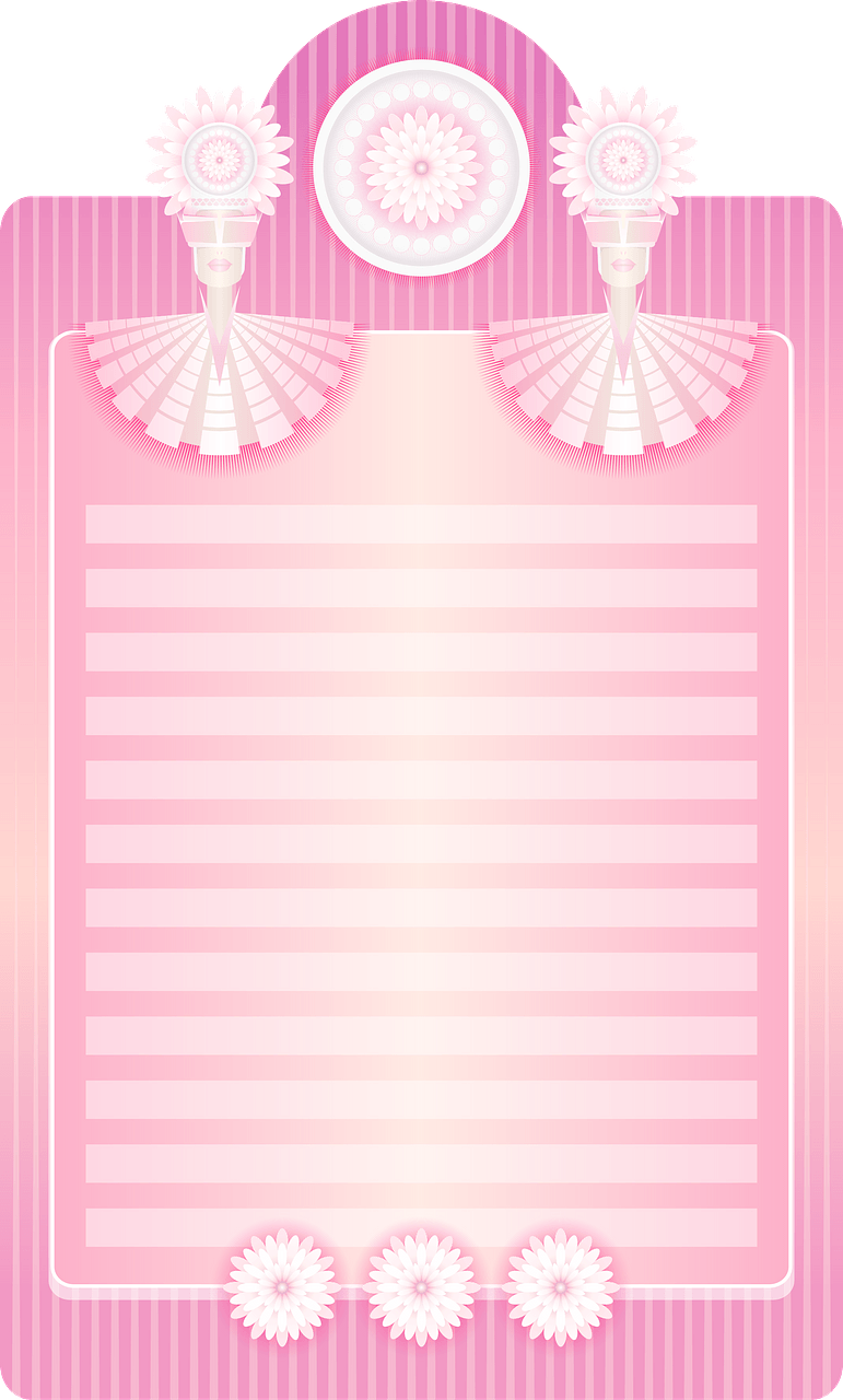 Fancy Writing Paper - Pink Stationery
