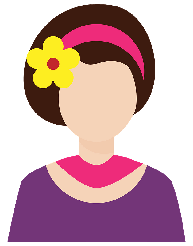 Female Avatar with Flower in Hair