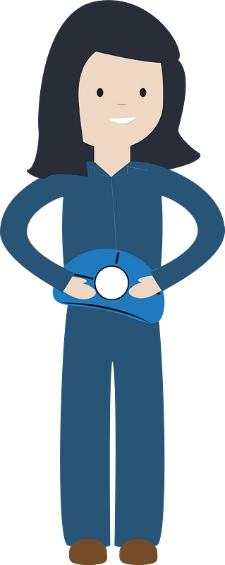 Female Engineer Holding Hat
