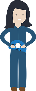 Female Engineer Holding Hat
