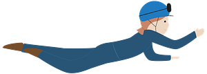Female Engineer Crawling