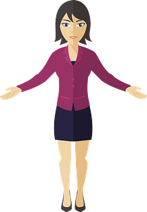 Flat Shaded Business Woman