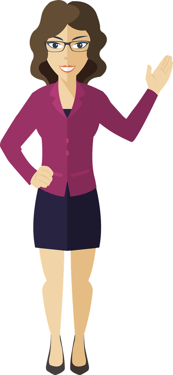 Flat Shaded Business Woman