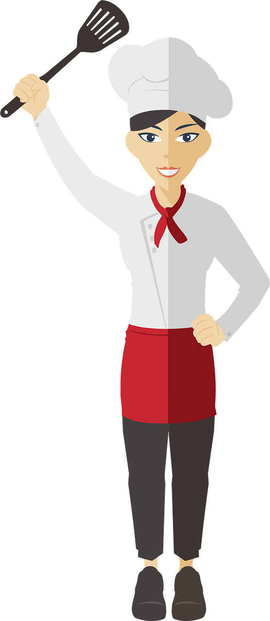 Flat Shaded Female Chef