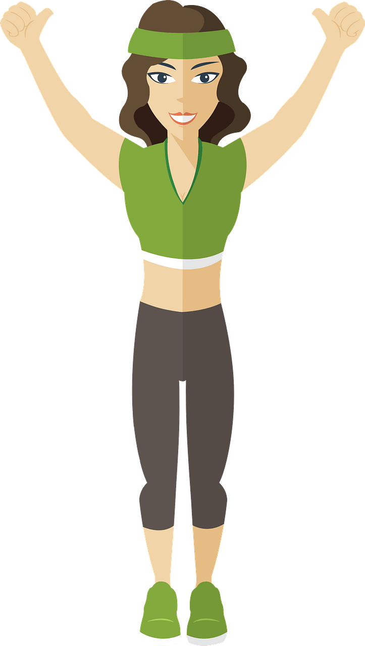 Flat Shaded Fitness Woman