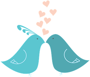 Flat Shaded Love Birds
