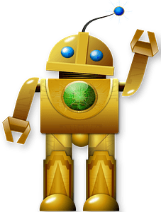 Friendly Golden Robot