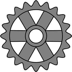 Gears - Center Wide Spokes, Teeth 20