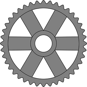 Gears - Center Wide Spokes, Teeth 40