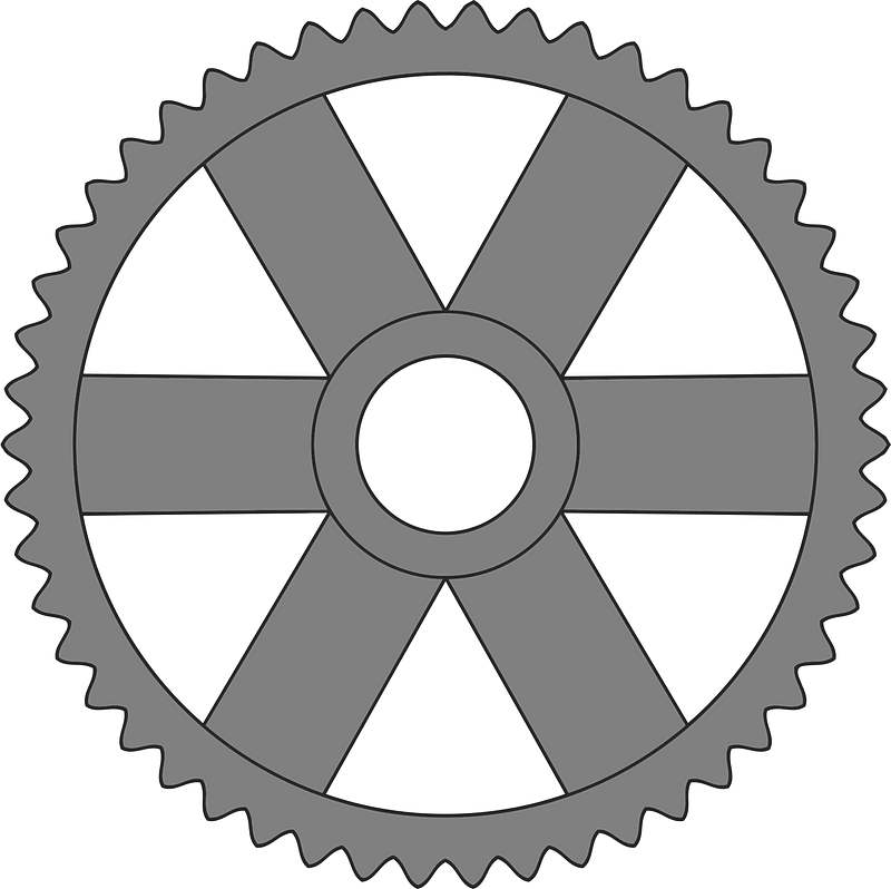 Gears - Center Wide Spokes, Teeth 50