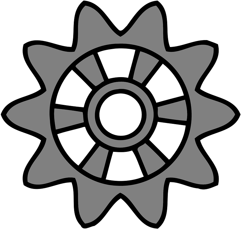 Gears - Center Angled Spokes, Teeth 10