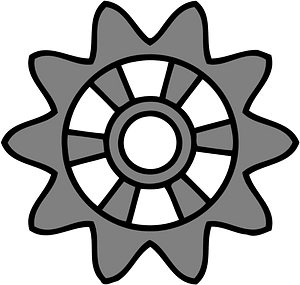 Gears - Center Angled Spokes, Teeth 10