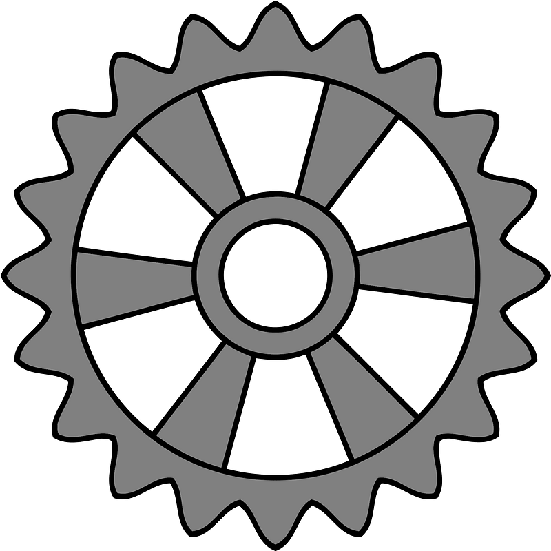 Gears - Center Angled Spokes, Teeth 20