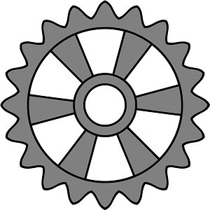 Gears - Center Angled Spokes, Teeth 20