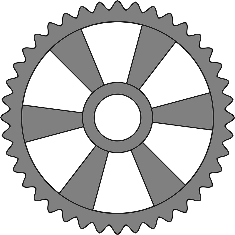 Gears - Center Angled Spokes, Teeth 40