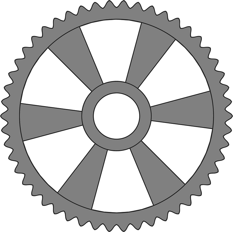 Gears - Center Angled Spokes, Teeth 50