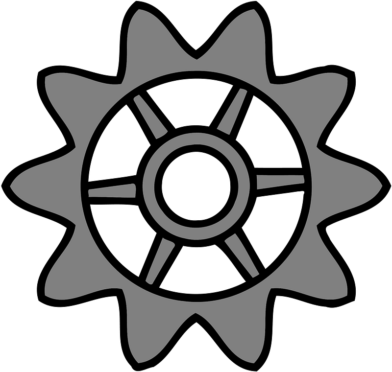 Gears - Center Narrow Spokes, Teeth 10