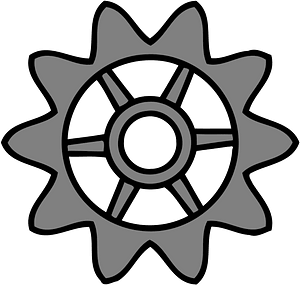 Gears - Center Narrow Spokes, Teeth 10