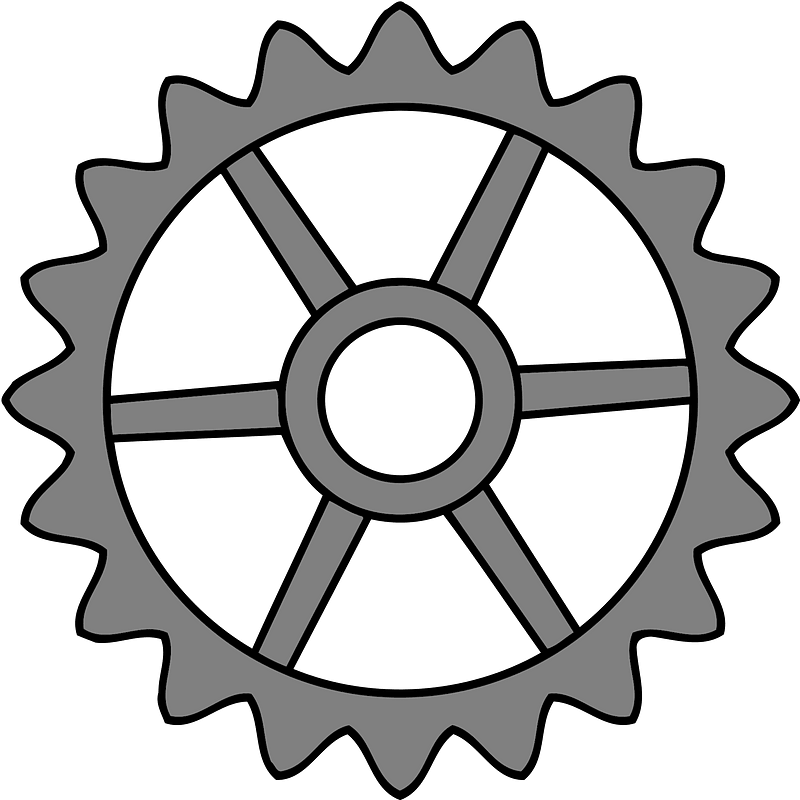 Gears - Center Narrow Spokes, Teeth 20